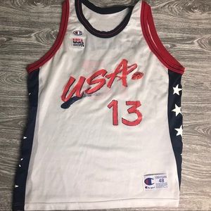 (VTG) Mens 48/XL CHAMPION Team USA Shaq 13 Jersey